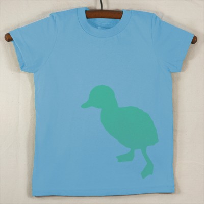 Baby Blue T Shirt with Green Duck