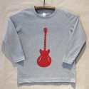 Grey Long Sleeve Guitar T Shirt
