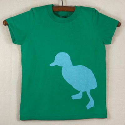 Kelly Green T Shirt with Blue Duck